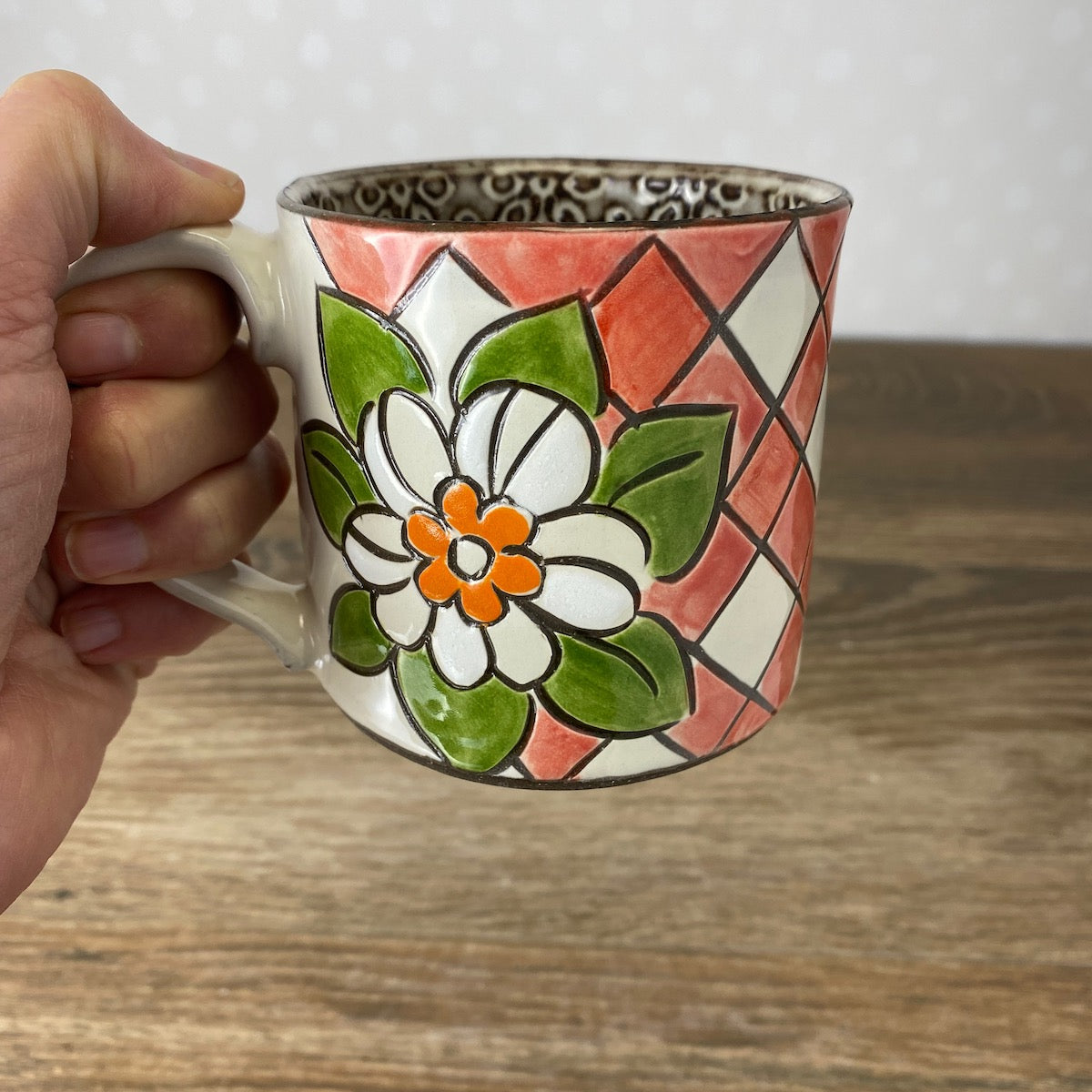Artisan Coffee Mug | Plaid Floral