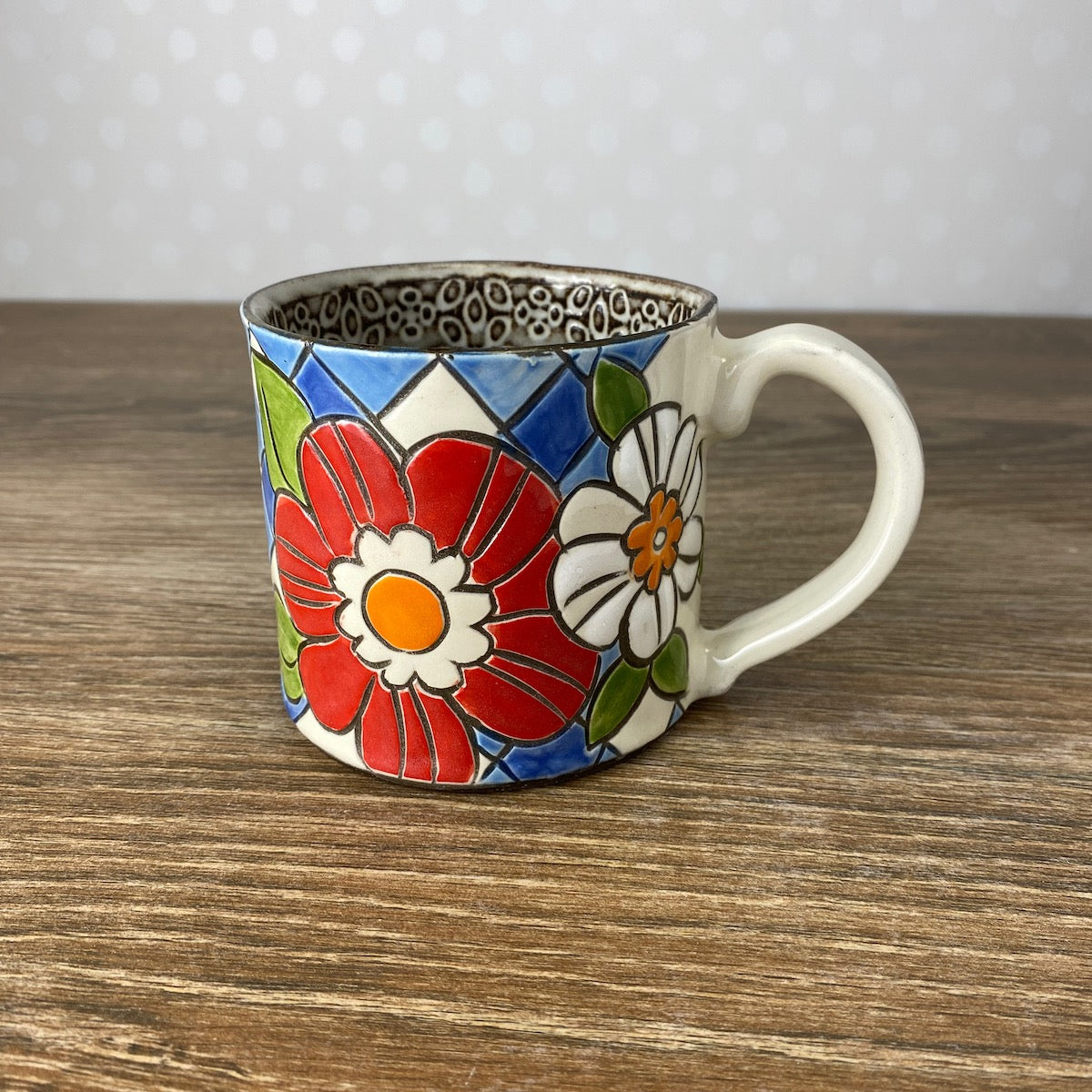 Artisan Coffee Mug | Plaid Floral