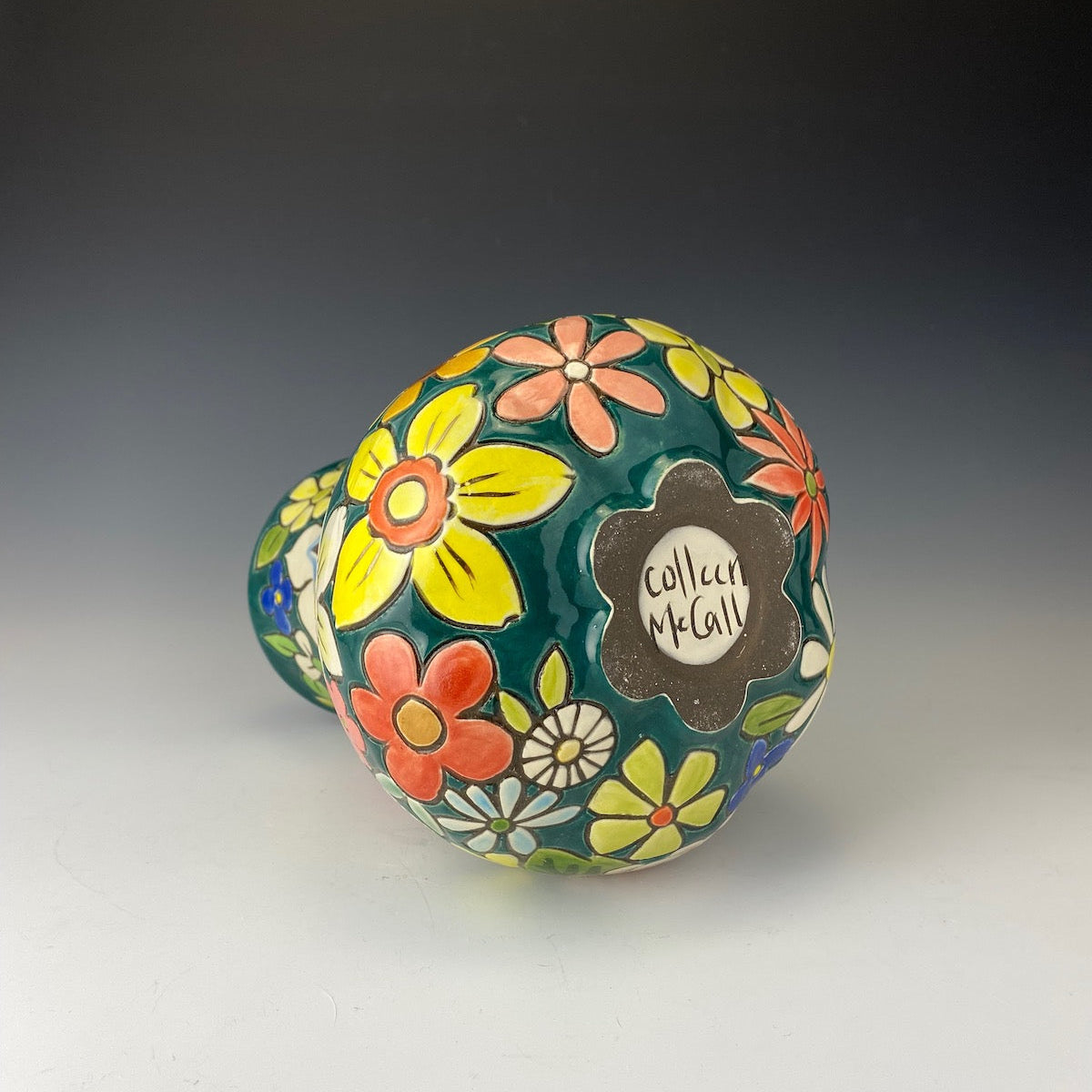 Multi-floral Curvy Vase