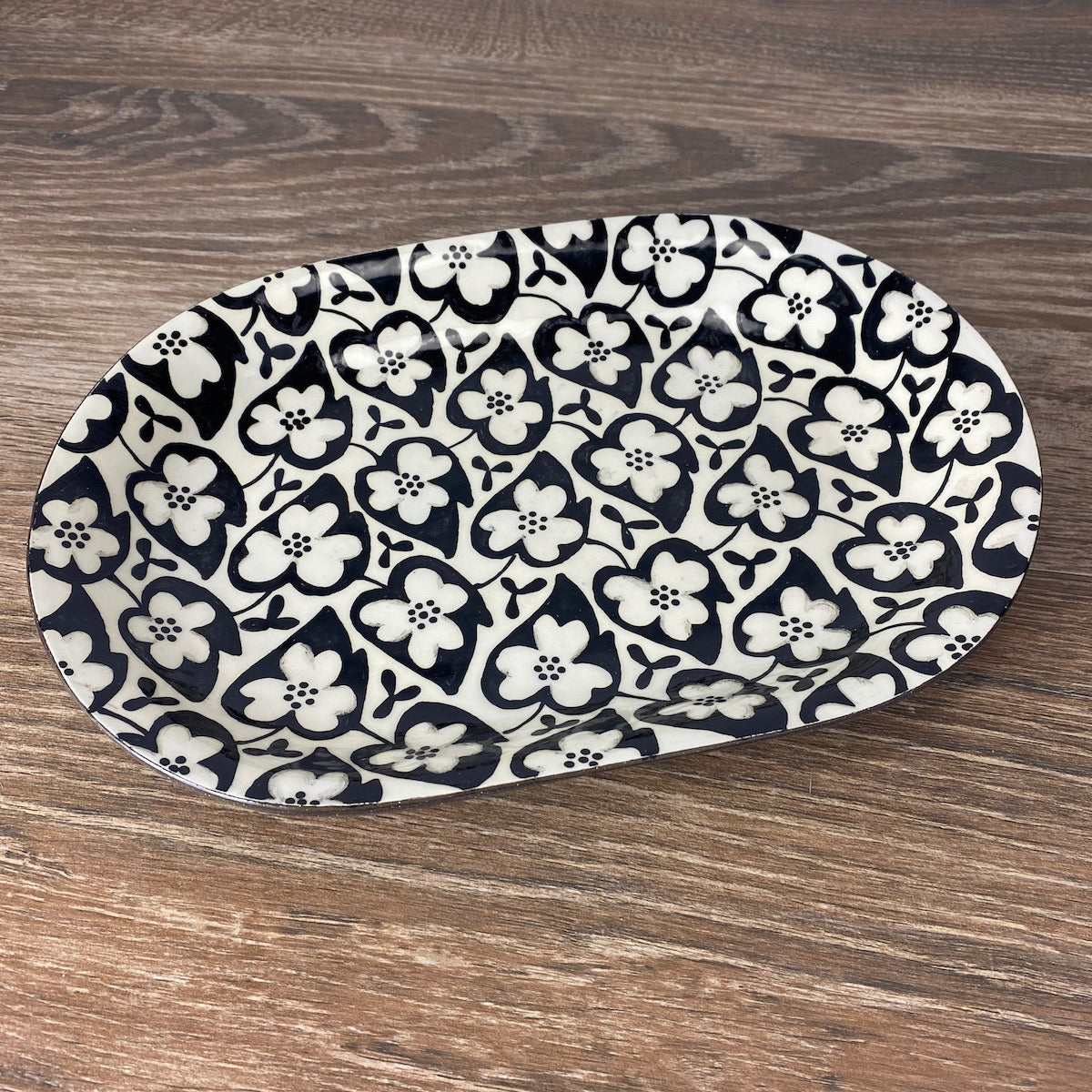 Small Vintage Print Platter | Plate