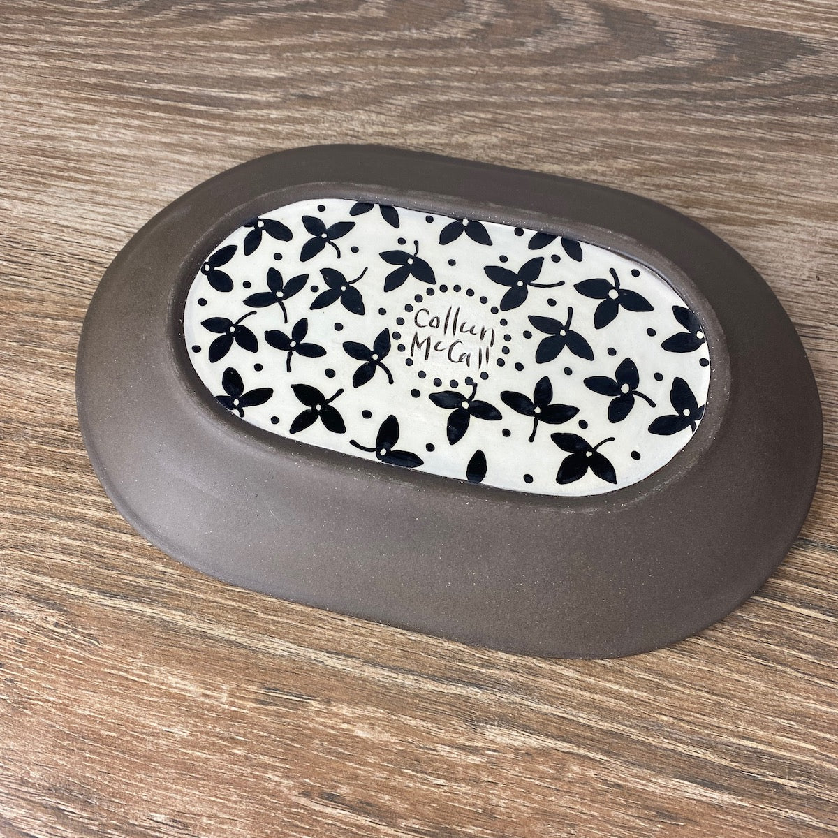 Small Vintage Print Platter | Plate