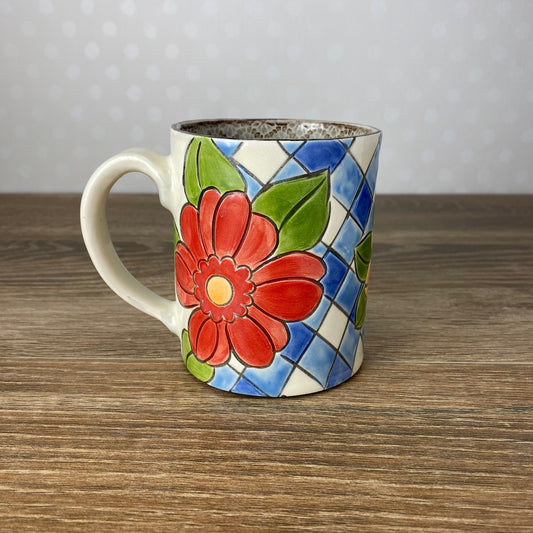 Artisan Coffee Mug | Plaid Floral