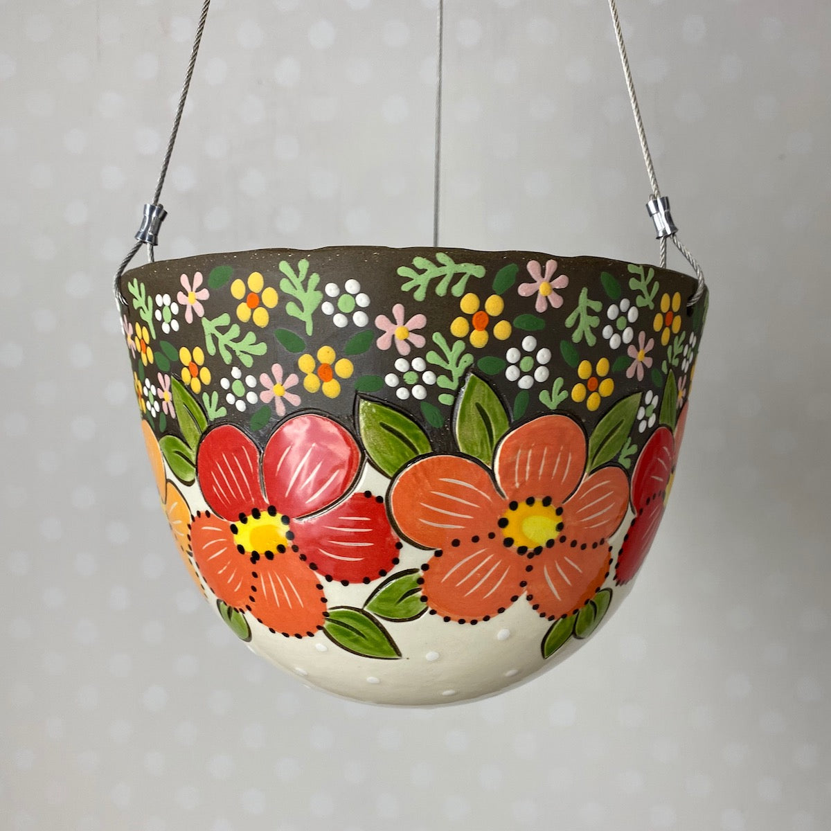 Large Stoneware Hanging Planter | 7 inch | Assorted