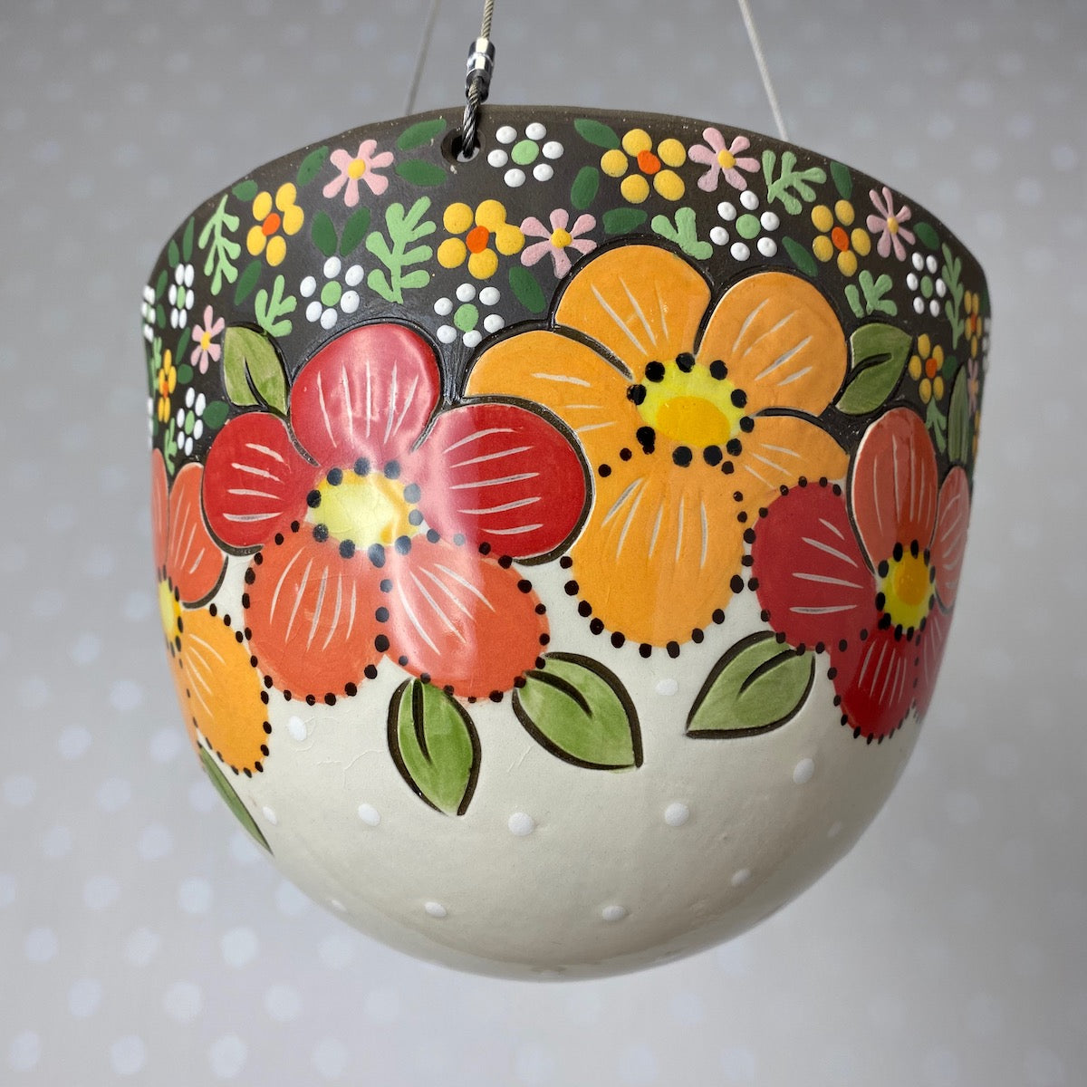 Large Stoneware Hanging Planter | 7 inch | Assorted