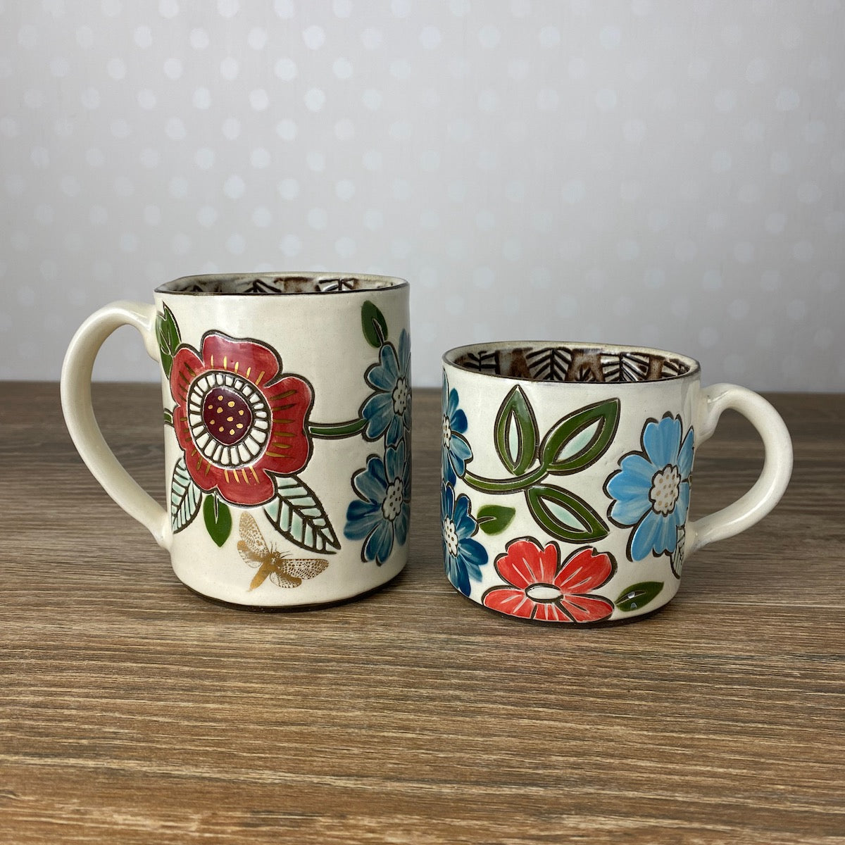 Golden Vintage Floral Mug