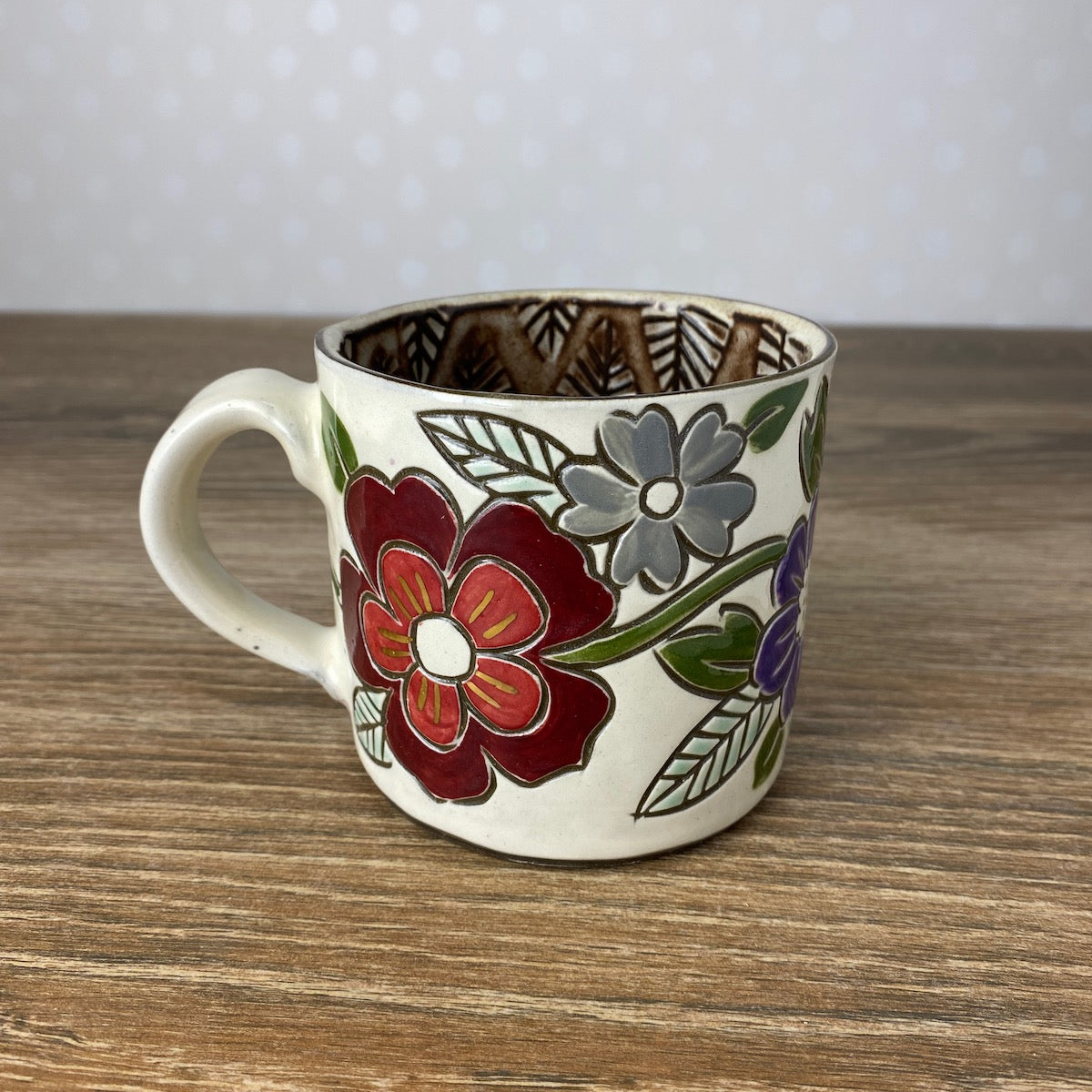 Golden Vintage Floral Mug