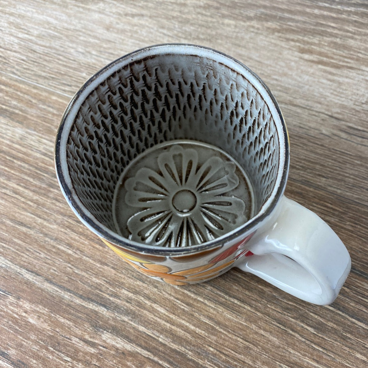 Handpainted Stoneware Mug | 1960's Floral