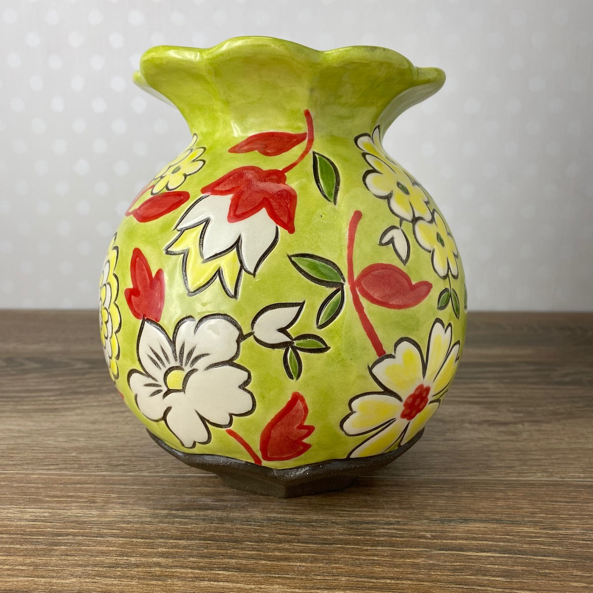 Chartreuse Globe Vase
