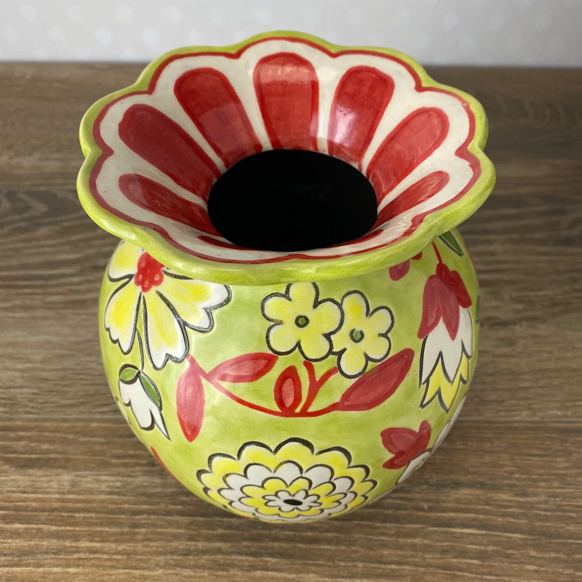 Chartreuse Globe Vase