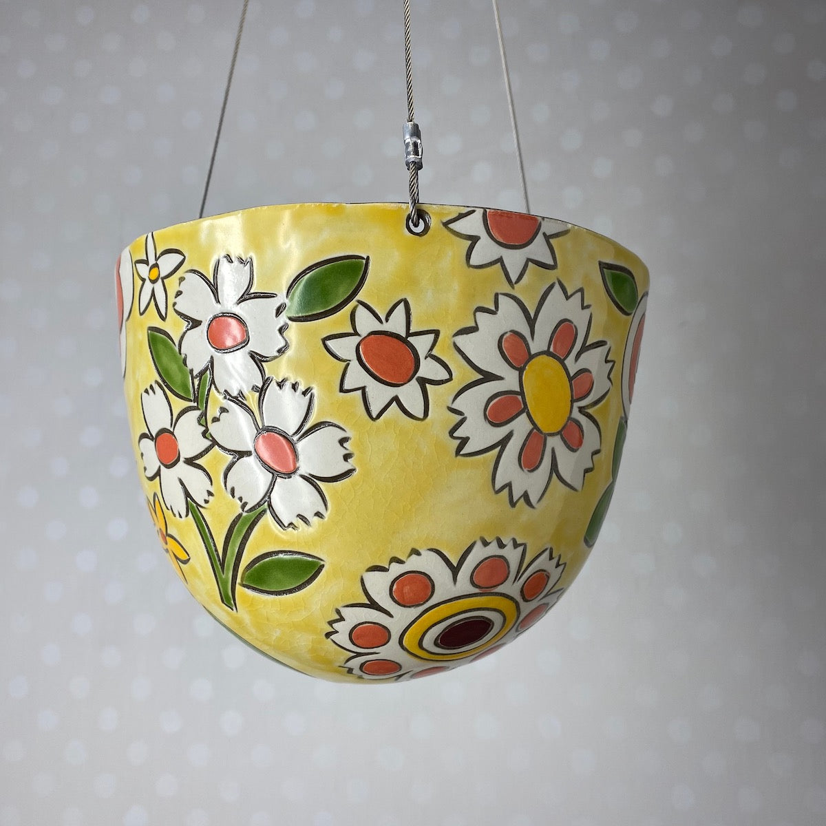 Large Stoneware Hanging Planter | 7 inch | Assorted