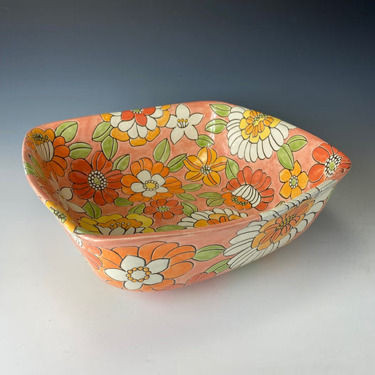 Flower Power Square Bowl