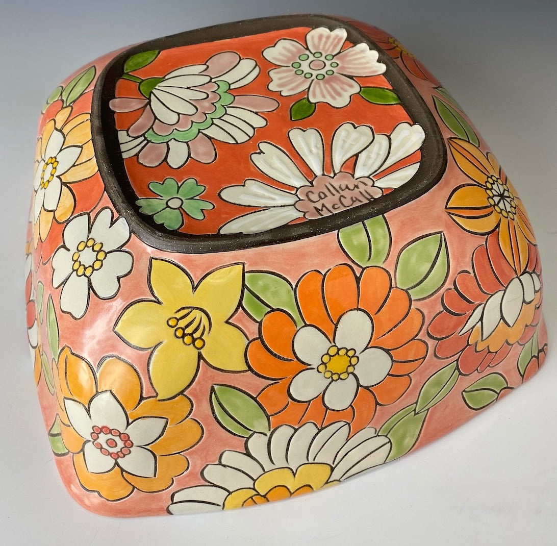 Flower Power Square Bowl
