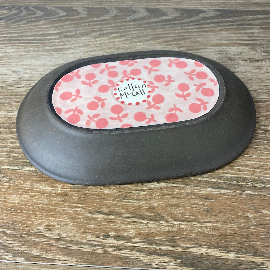 Pink Ribbon Hand Painted Small Platter | Plate