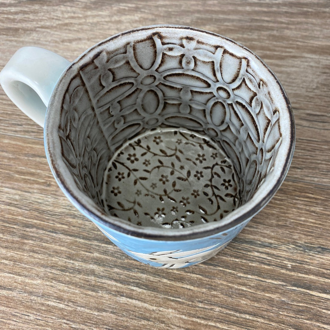 Charming Stoneware Mug with Rabbits
