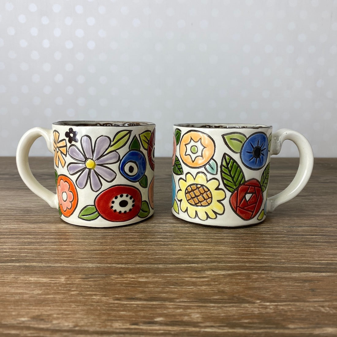 Handpainted Stoneware Mug | Multi-floral