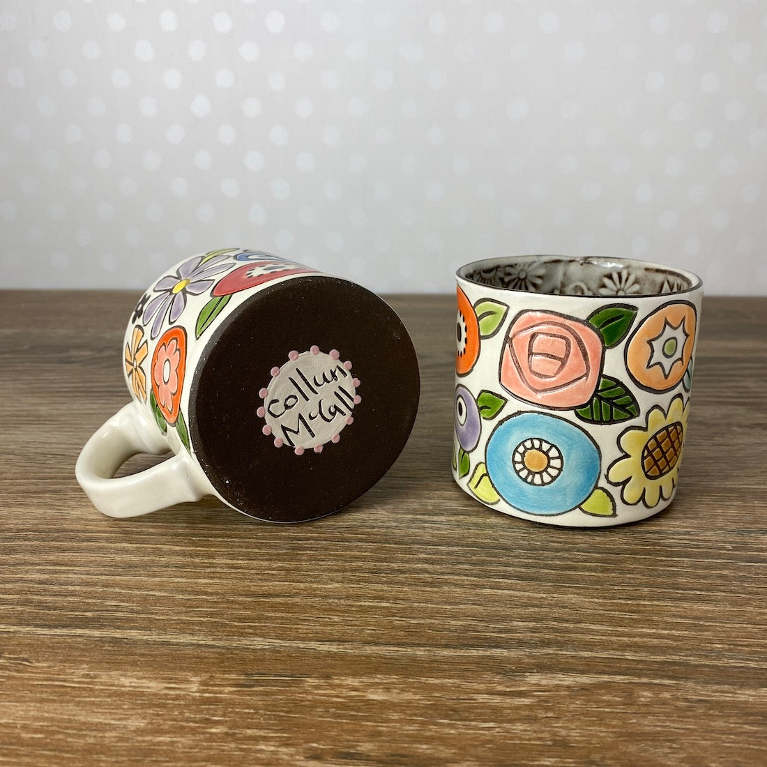 Handpainted Stoneware Mug | Multi-floral