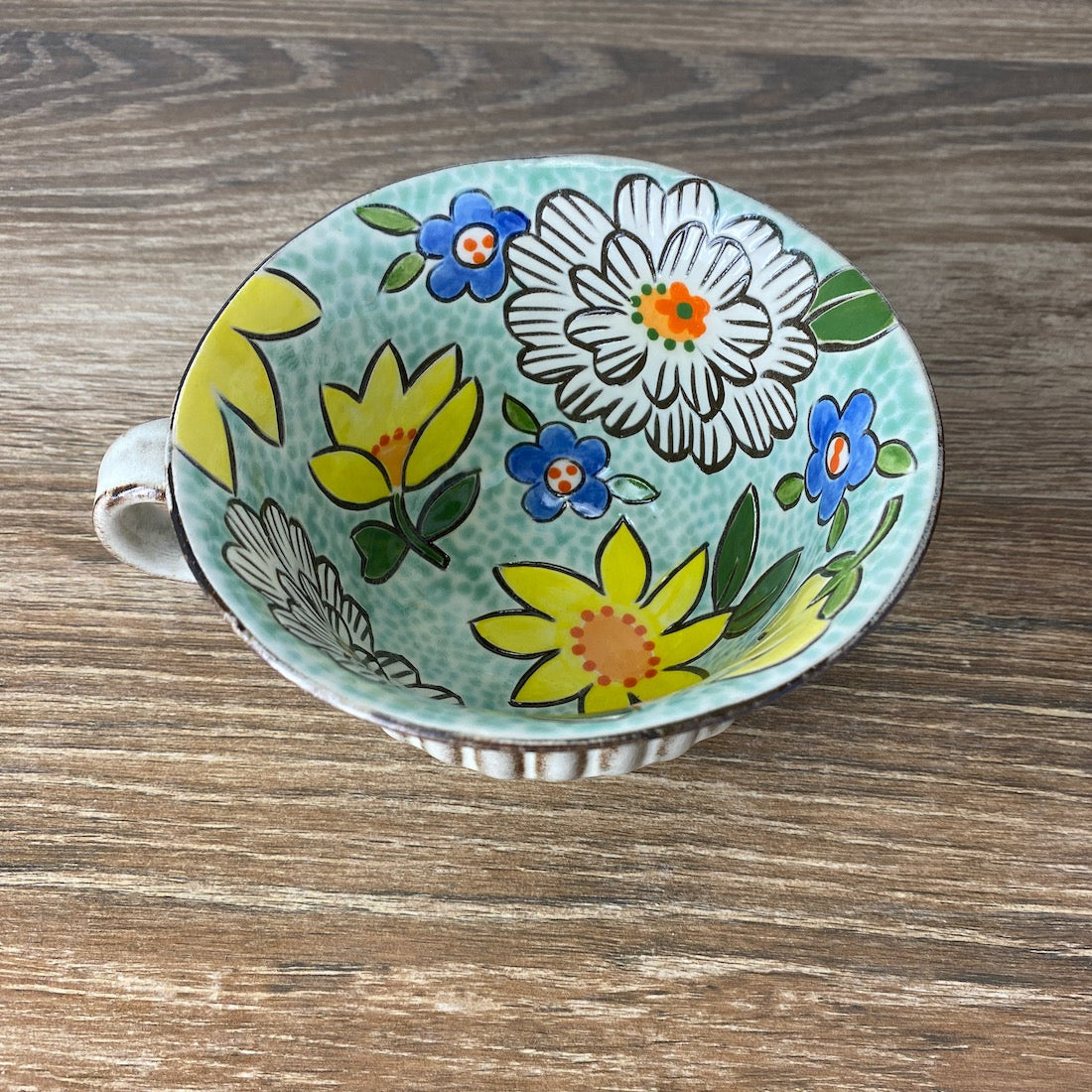 Hand Painted Soup Bowl | Multi-Floral Daffodils