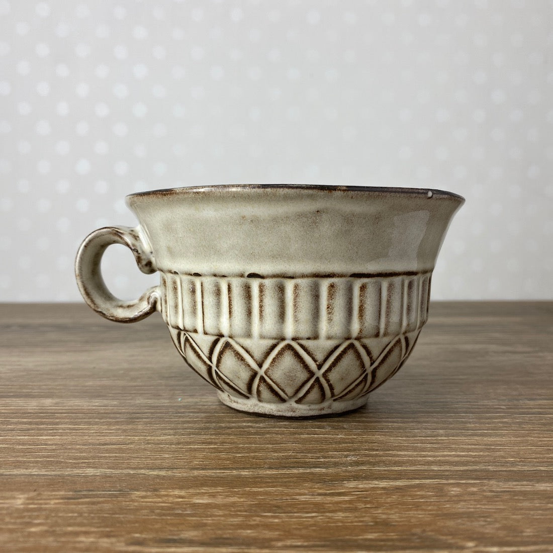 Hand Painted Soup Bowl | Blue Mushrooms