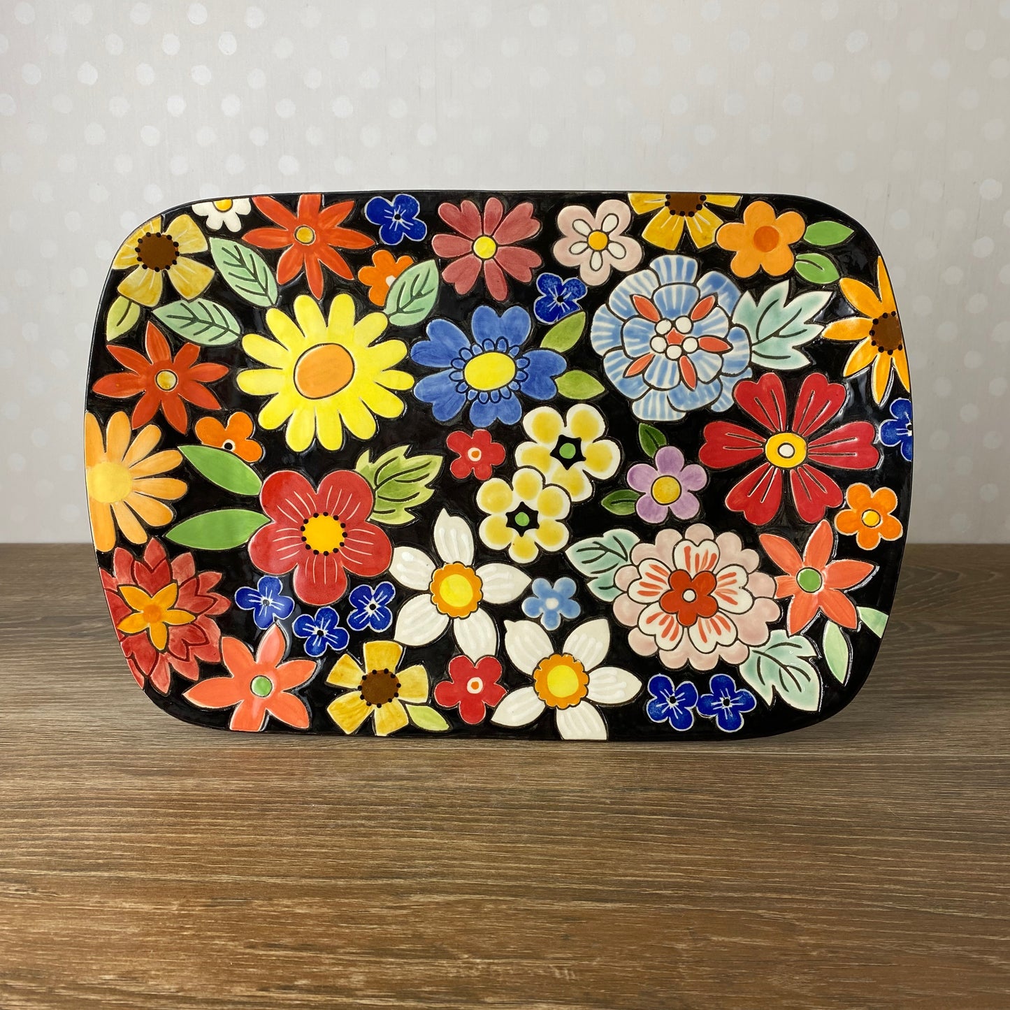 Colorful Handpainted Serving Platter
