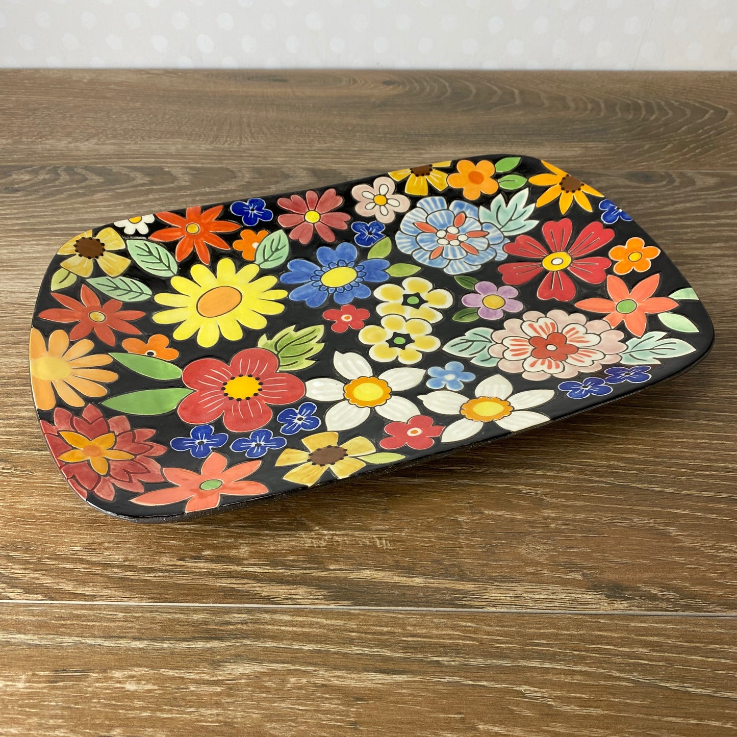 Colorful Handpainted Serving Platter