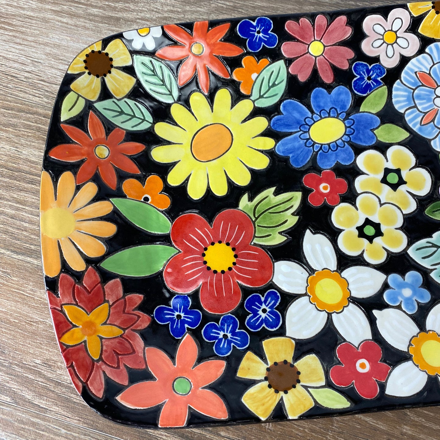 Colorful Handpainted Serving Platter