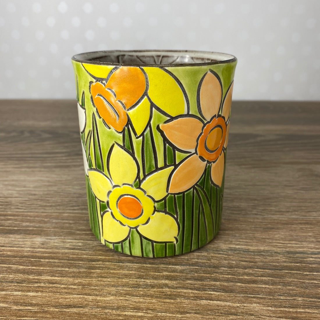 Vintage Floral Daffodil Mug