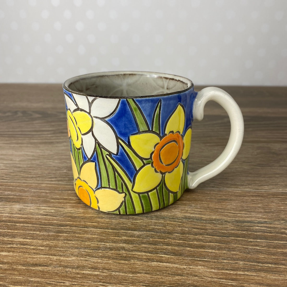 Vintage Floral Daffodil Mug