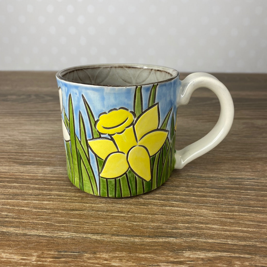 Vintage Floral Daffodil Mug