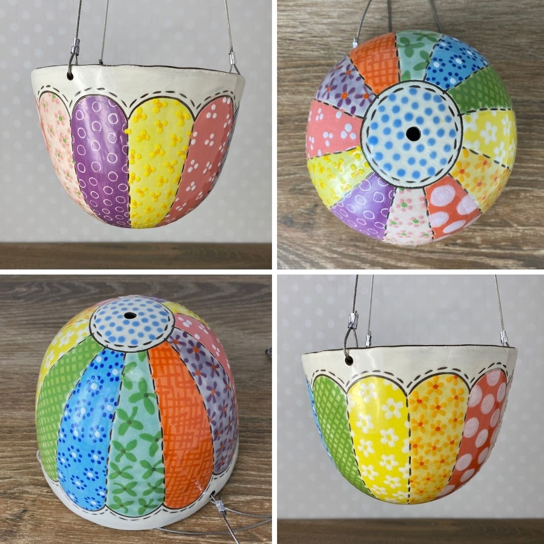 Large Stoneware Hanging Planter | 7 inch | Assorted