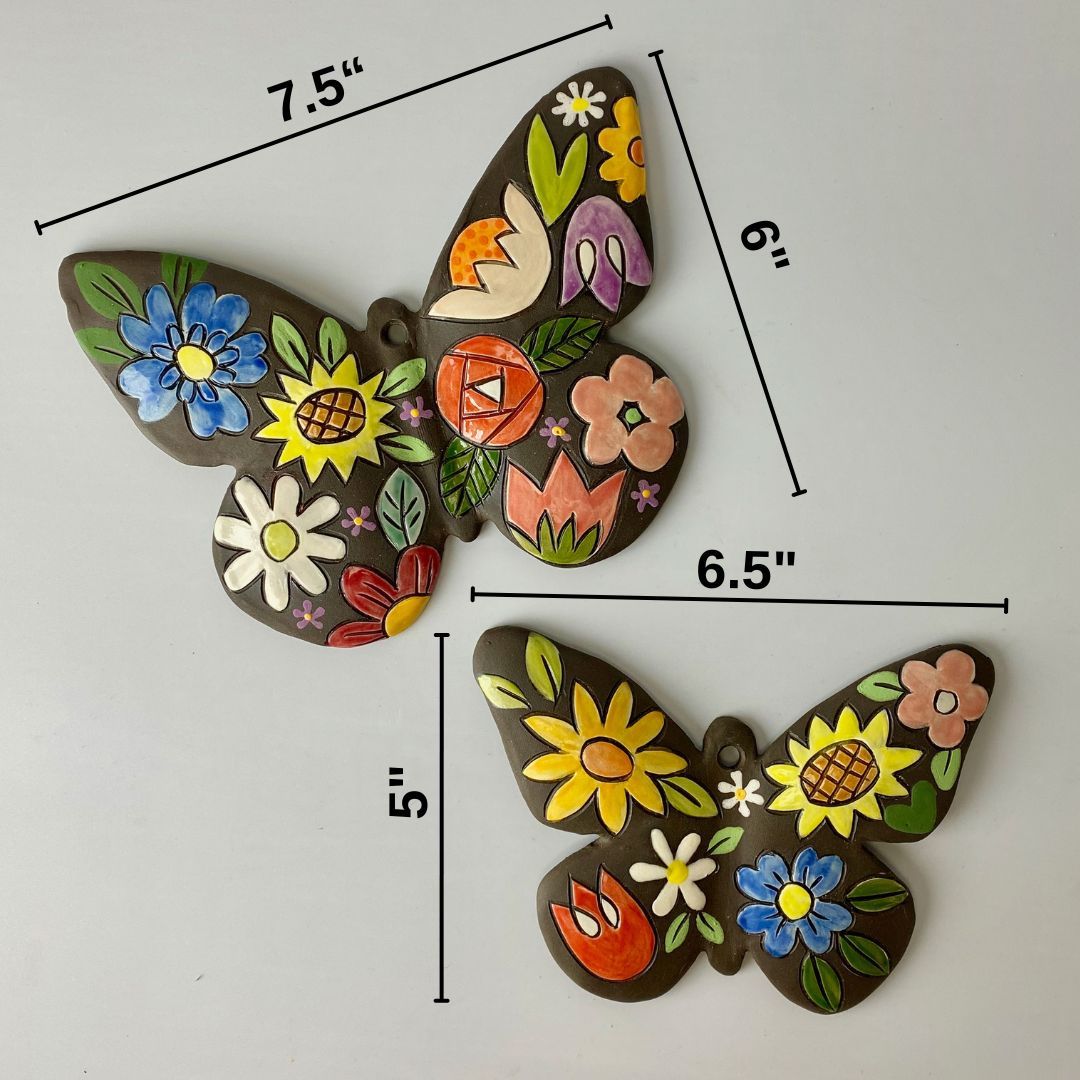 Handpainted Ceramic Butterfly | Wall Mount | Assorted