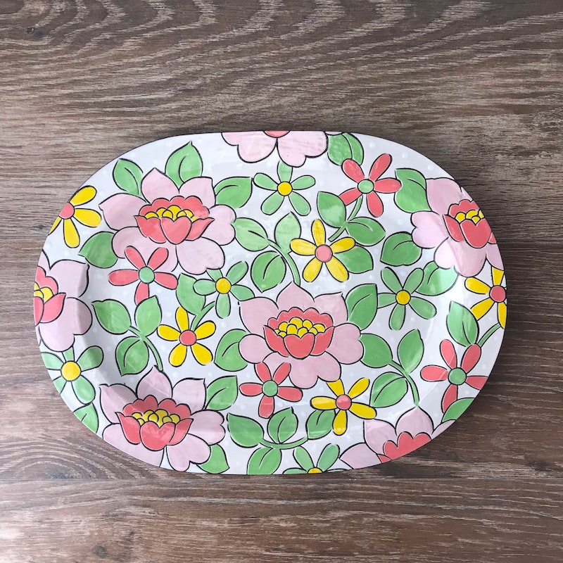 Vintage Floral Platter