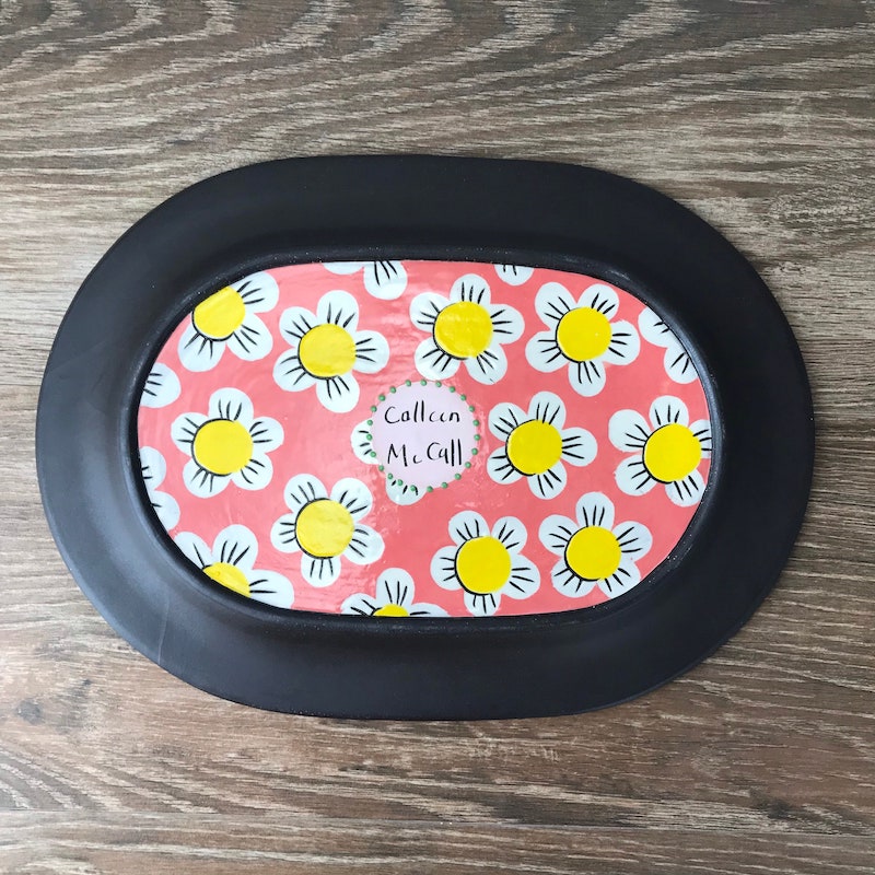 Vintage Floral Platter