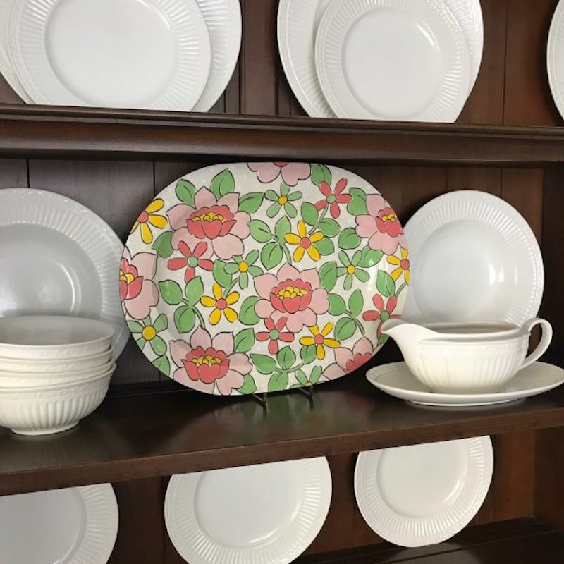 Vintage Floral Platter